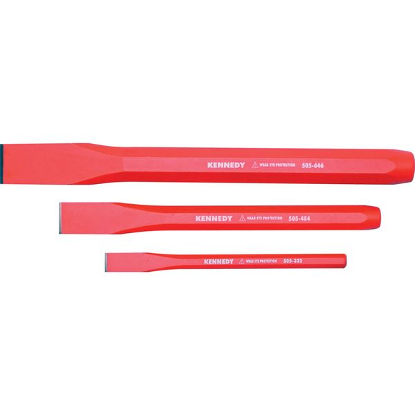 Kennedy 6Inchx12Inch 8Inchx34Inch 10Inchx1Inch Cold Chisel Set