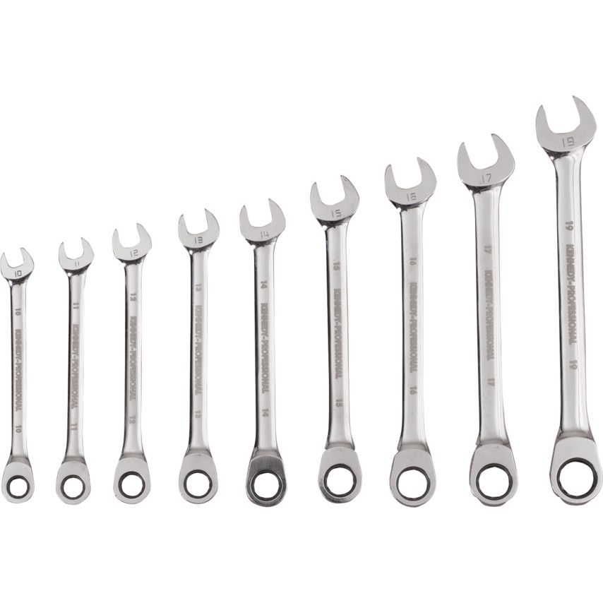 Kennedy 10 19Mm Ratchet Combination Spanner Set 9Pc | Shop Today. Get ...