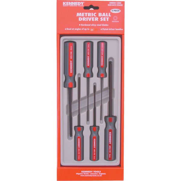 Kennedy Metric Hexagon Ball Driver Set 6 Pce