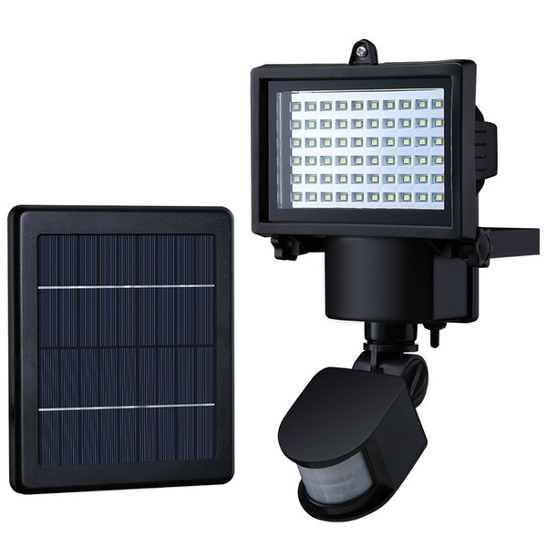 Waterproof Solar Powered Motion Sensor Floodlight with 60 LED's