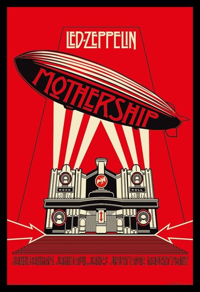 Led Zeppelin - Mothership Poster with Black Frame
