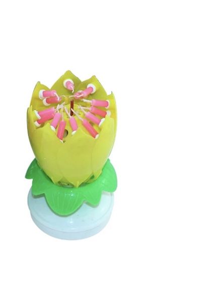 14 stick rotating musical lotus flower Birthday candle
