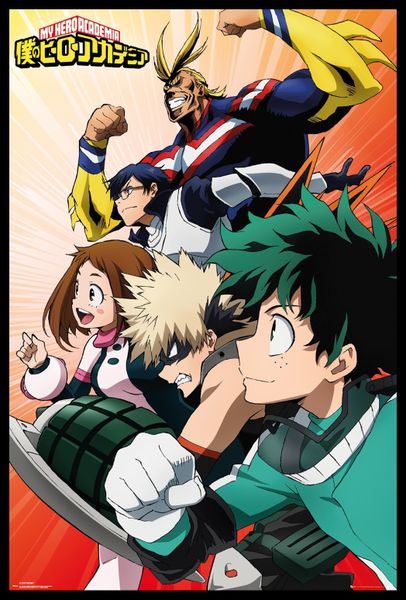 My Hero Academia - Heroes Poster with Black Frame