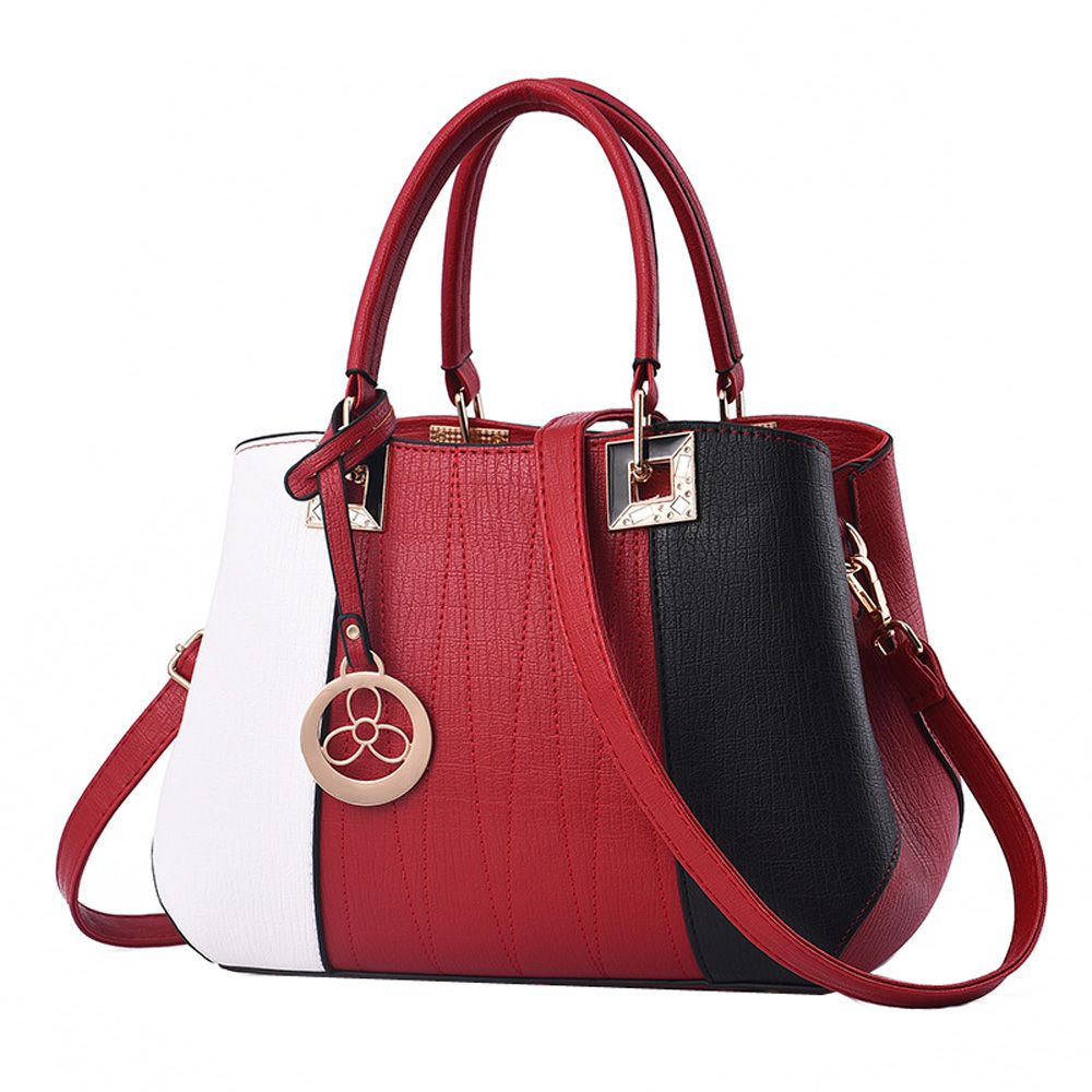 Luxury Women Handbag PU Fashion Splicing Totes Shoulder Bag | Shop ...