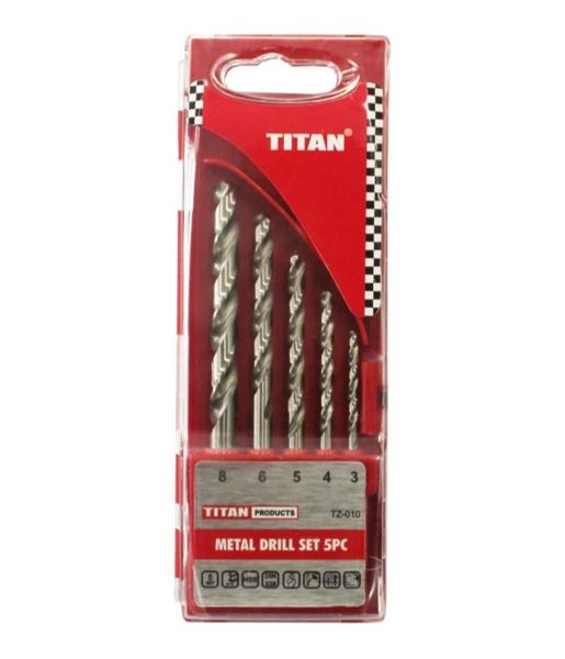 TITAN - HSS Metal Drill Bit Set - 5 Piece