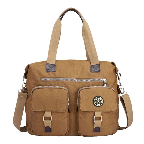 Large-Capacity Waterproof Travel Tote Bag - Khaki