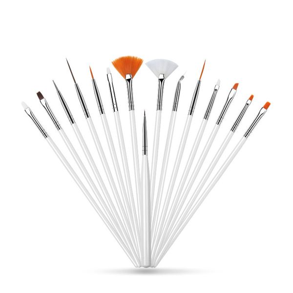 DHAO-15PCS Nail Art Design Painting Drawing Dotting Polish Brush Pen Kits