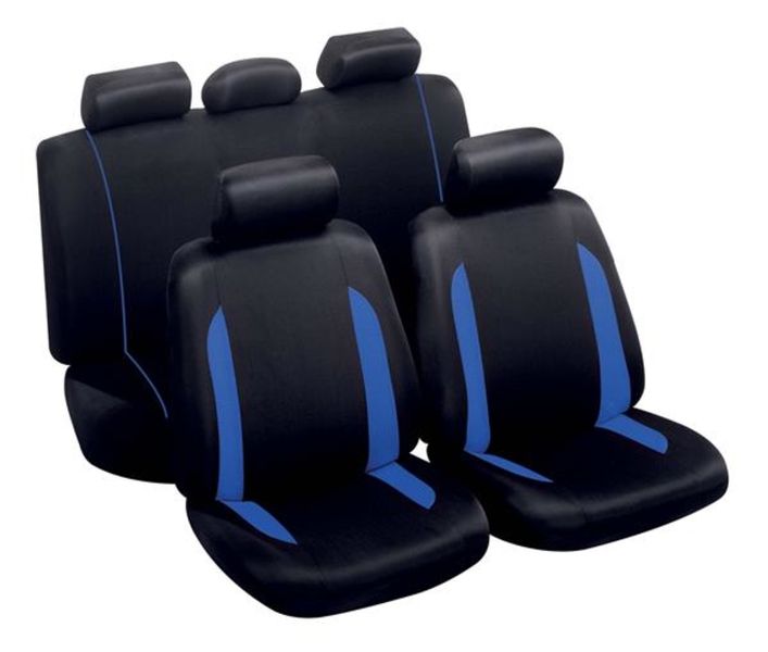CAR SEAT COVER 9PC BLUE SPA