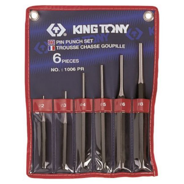 King Tony Pin Punch Set 2-8mm 6 Pieces