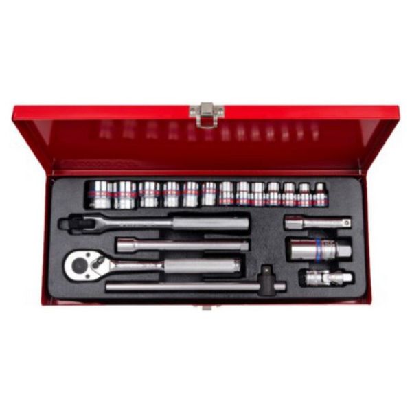 KING TONY SOCKET SET 3/8"DR IMPERIAL 1/4"-7/8" 12P