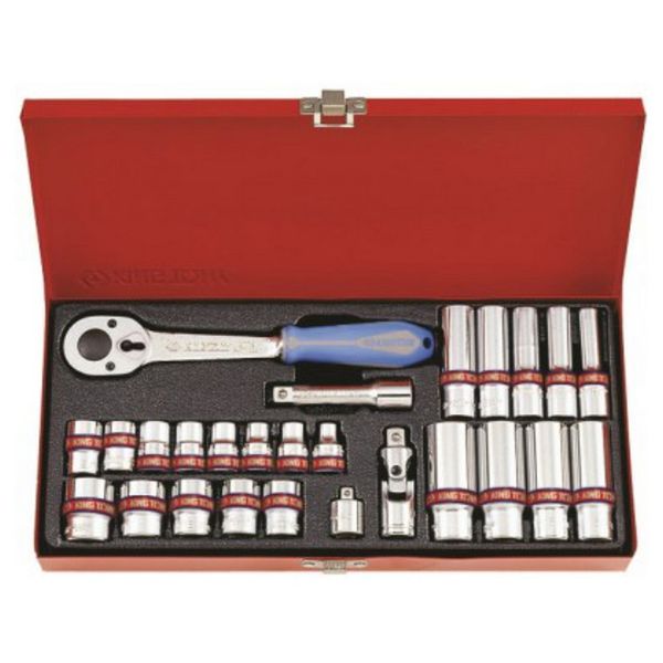 KING TONY SET SOCKETS 3/8"DR 26PC S.A.E.