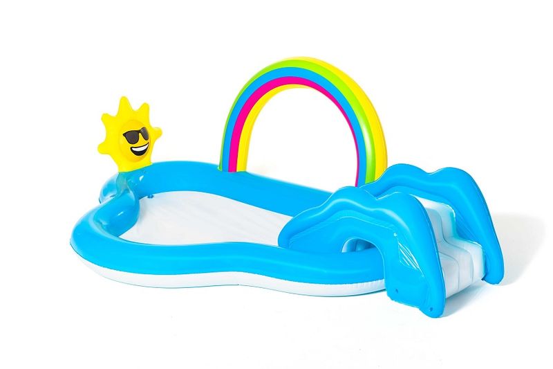 Bestway 2.57m x 1.45m x 91cm Rainbow n' Shine Pool and Play Center