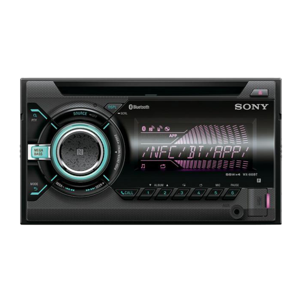 Sony WX900BT Bluetooth, CD/MP3 with NFC Double Din