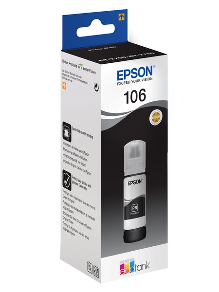 Epson 106 Ecotank Black Ink Bottle (70ml)