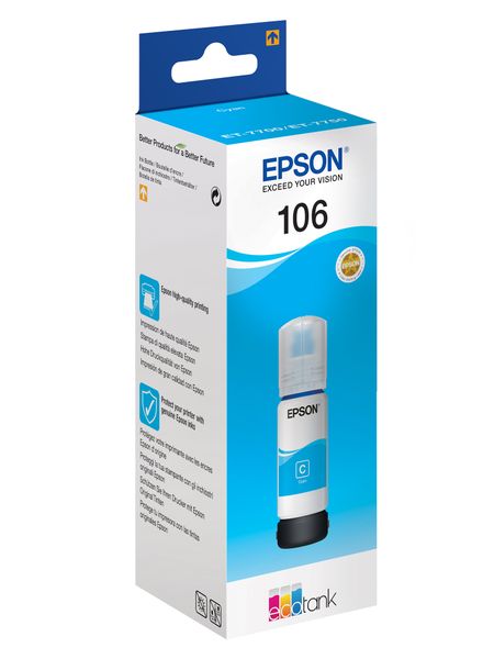Epson 106 Ecotank Cyan Ink Bottle (70ml)