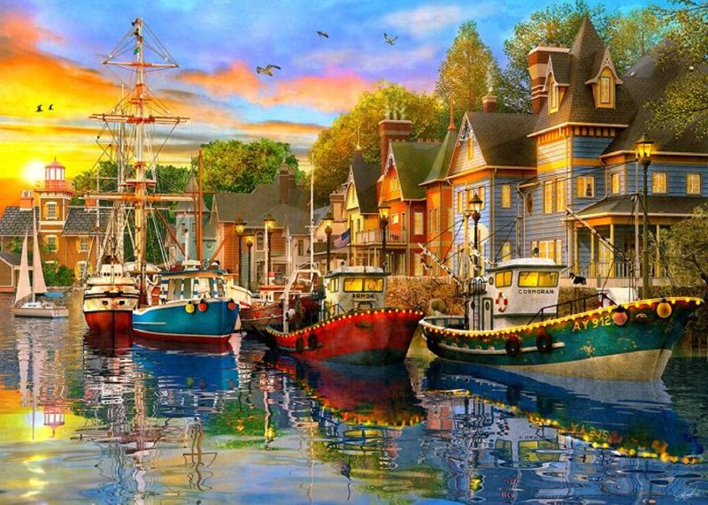 RGS Group Harbour Lights 2000 Piece Jigsaw Puzzle
