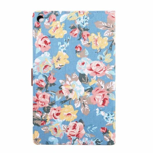 Flower Faux Leather Flip Case for Samsung Tab A 10.1 (2019)Black