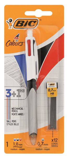 BIC - 4-Colours Pen 3+1 0.7mm Mechanical Pencil