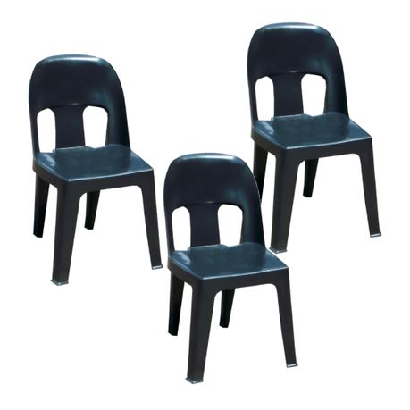 black outdoor chair set