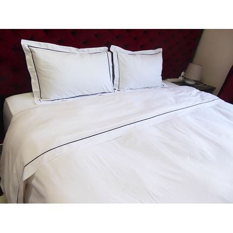 Rey S Fine Linen 300tc King Oxford Sateen Duvet Cover Set White