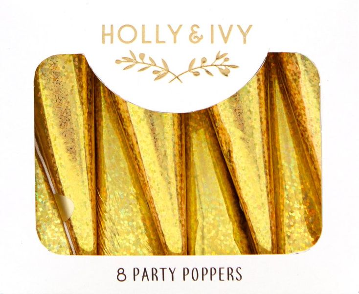 Luxury Holographic Foil Party Cone Poppers