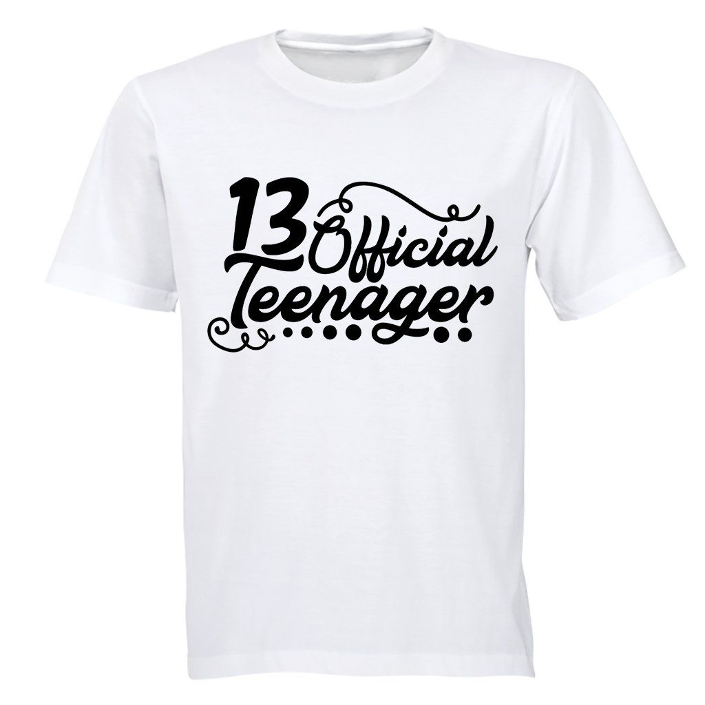 13 Official Teenager - Kids T-Shirt - White | Shop Today. Get it ...