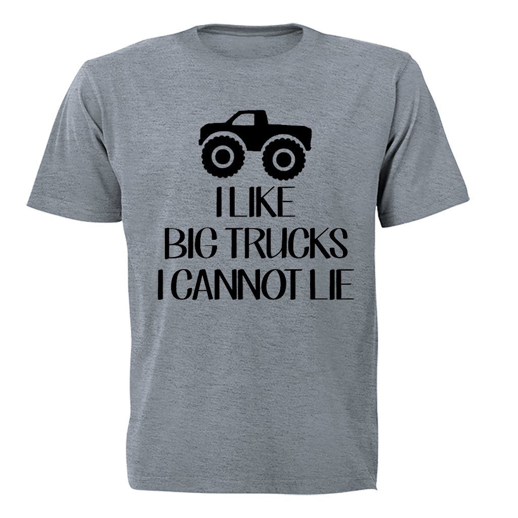 I Like Big Trucks - Kids T-Shirt - Grey | Shop Today. Get it Tomorrow ...