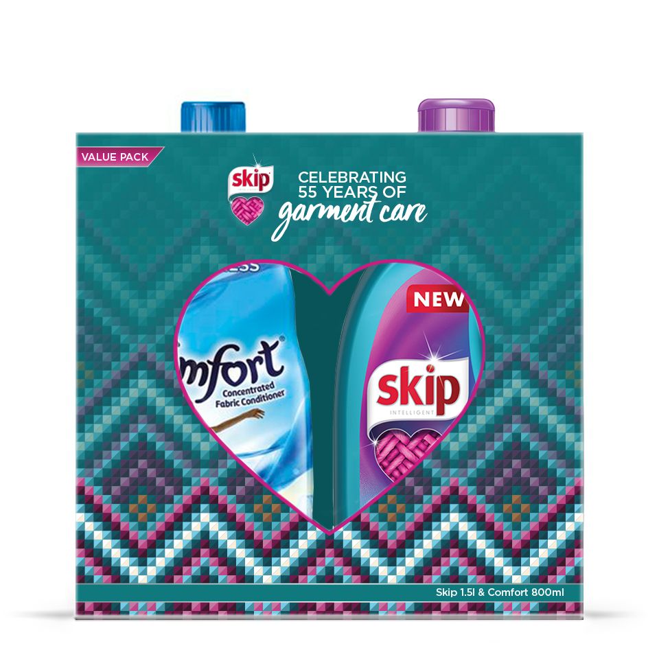 Skip Laundry Liquid 1.5L and Comfort Fabric Conditioner 800ml Heritage