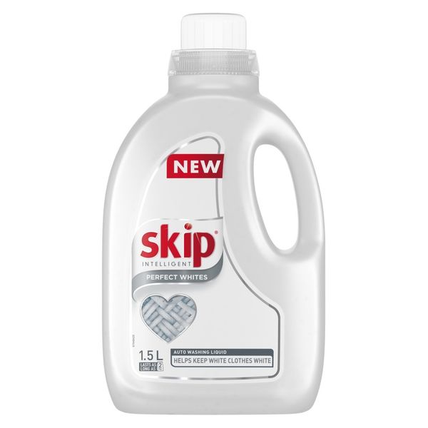 Skip Perfect Whites Laundry Washing Liquid 1.5L (Pack of 8)