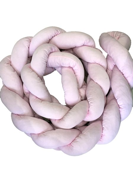 Braided Cot Bumper - 2m Pink