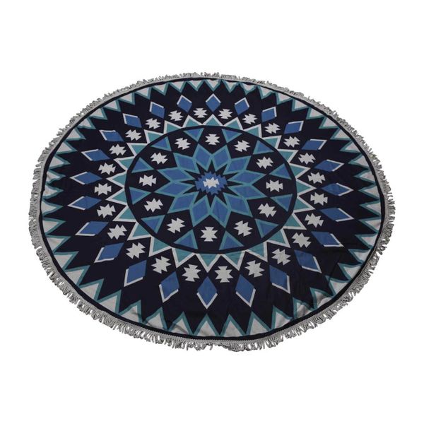 Launch Republic Diamonds Patern Round Beach Towel