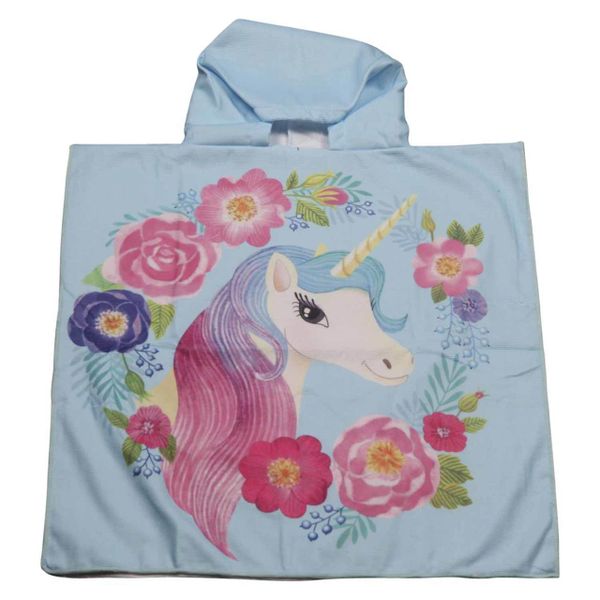 Launch Republic Blue Unicorn Beach Cloak Towel