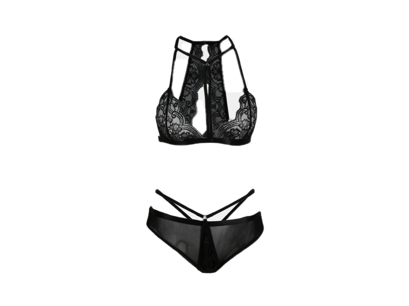 I Love Lingerie, Santana Ash Basque, Black Body Cage Lingerie