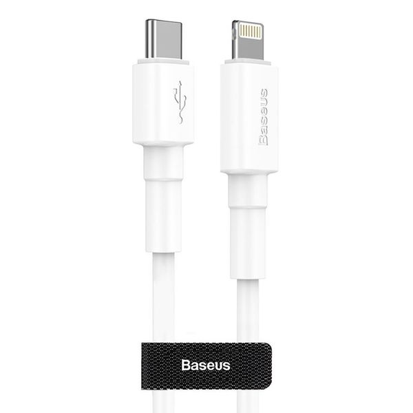 Baseus 1m - 2.4A Mini White Series USB Type-C 2.0 to Lightning 18W PD Cable