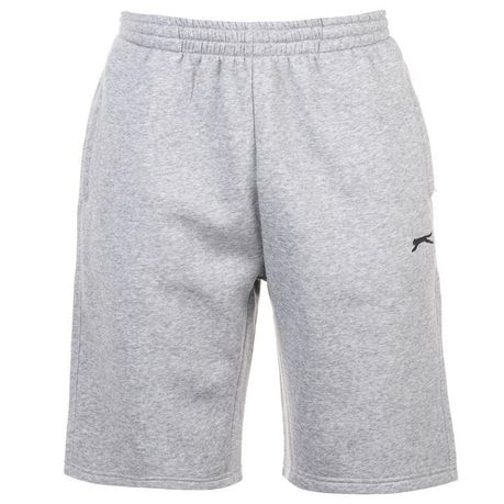 Slazenger Mens Fleece Shorts - Grey 