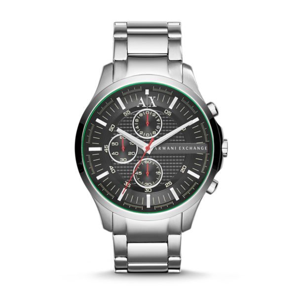 Armani Exchange Hampton Silver Stainless Steel Watch - AX2163