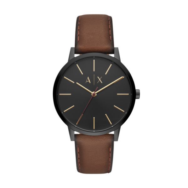 Armani Exchange Cayde Brown Leather Watch - AX2706