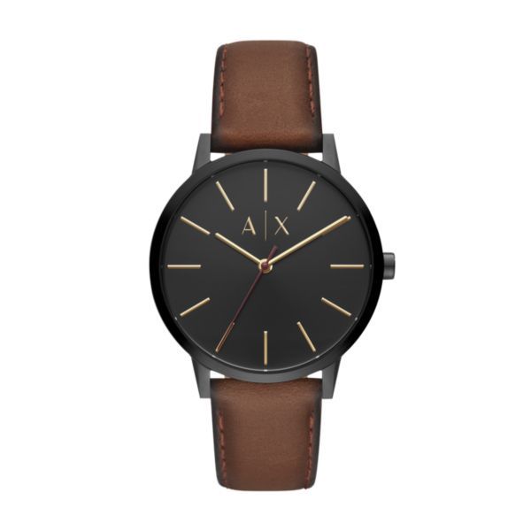 Armani Exchange Cayde Brown Leather Watch - AX2706