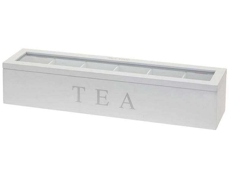 Excellence Homeware Teabox, Mdf With 6 Compartments
