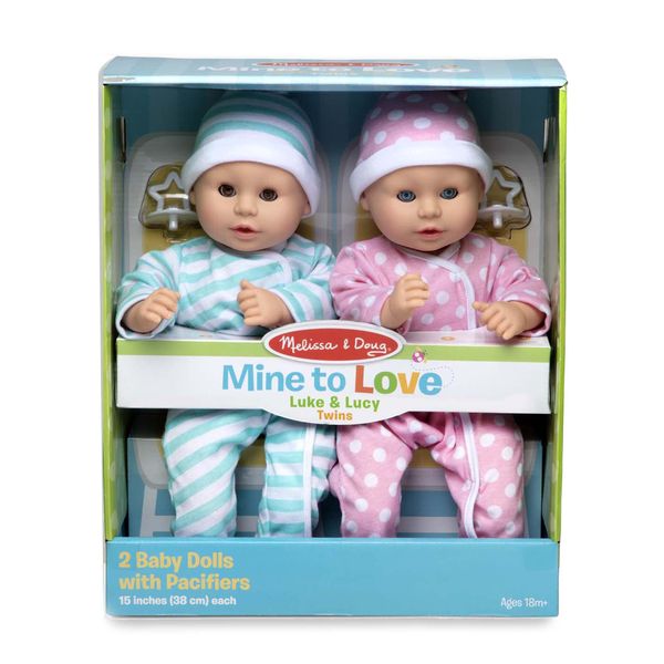 Melissa &amp; Doug Mine to Love Twins Luke &amp; Lucy Dolls