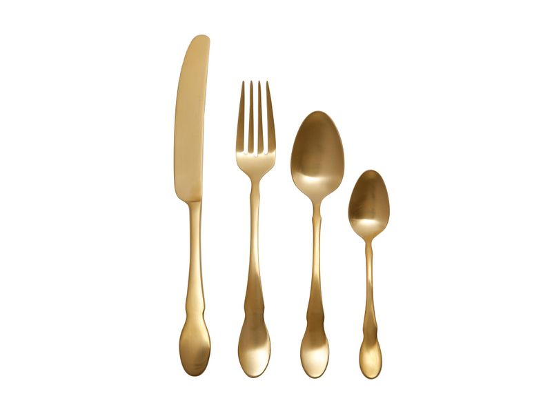 Maxwell and Williams Chester 16pc Cutlery Set 18/10 S/Steel - Brushed Gold