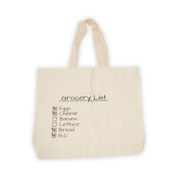 Just My Basic 100% Cotton Reusable Deluxe Grocery Shopping Bag