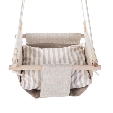 Beige Low Back Baby Toddler Swing