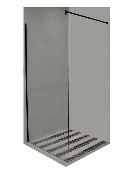 Finestra Shower Screen Black Clear 1200 x 2000 x 8mm