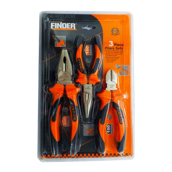 Finder 3 Piece Plier Tool Set (8'Combination)