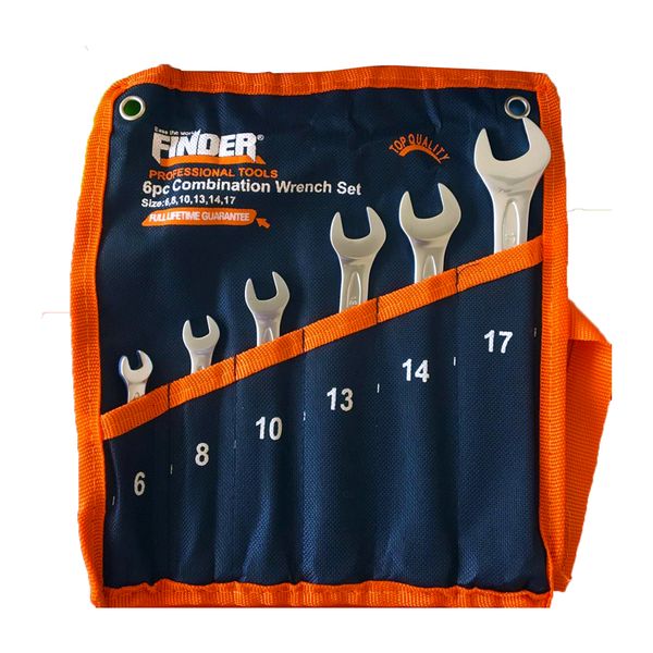 Finder 6 Piece Combination Wrench Set Matt Finish (6-17mm) Tool Set