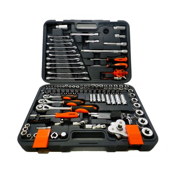 121 Piece 1/4"&amp;1/2"&amp;3/8" DR. Socket Tool Set