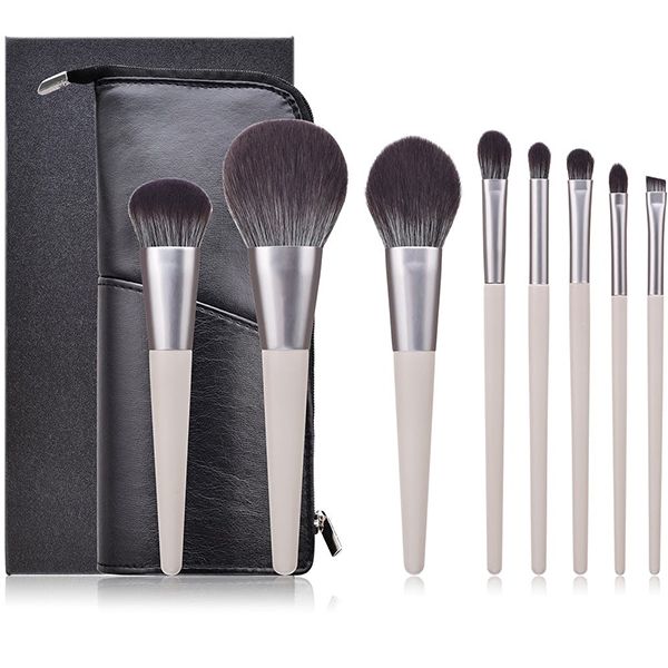 8 Piece Makeup Brush Set with Pouch