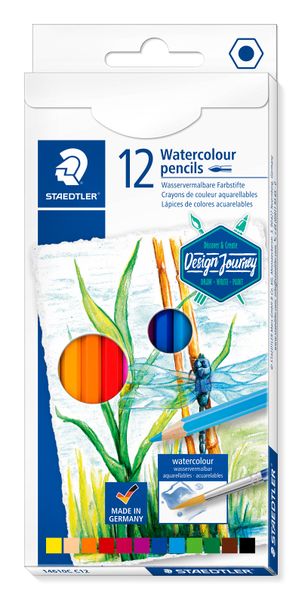 STAEDTLER Watercolour pencil, 12 CT
