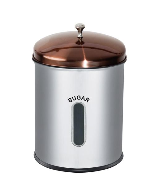 Stainless Steel 5L Storage Canister (With Rosegold Lid) - Sugar